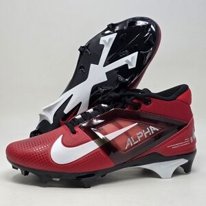 Nike Mens Alpha Menace Pro 4 Football Cleats FD7037-600 Red/White Size 9 New